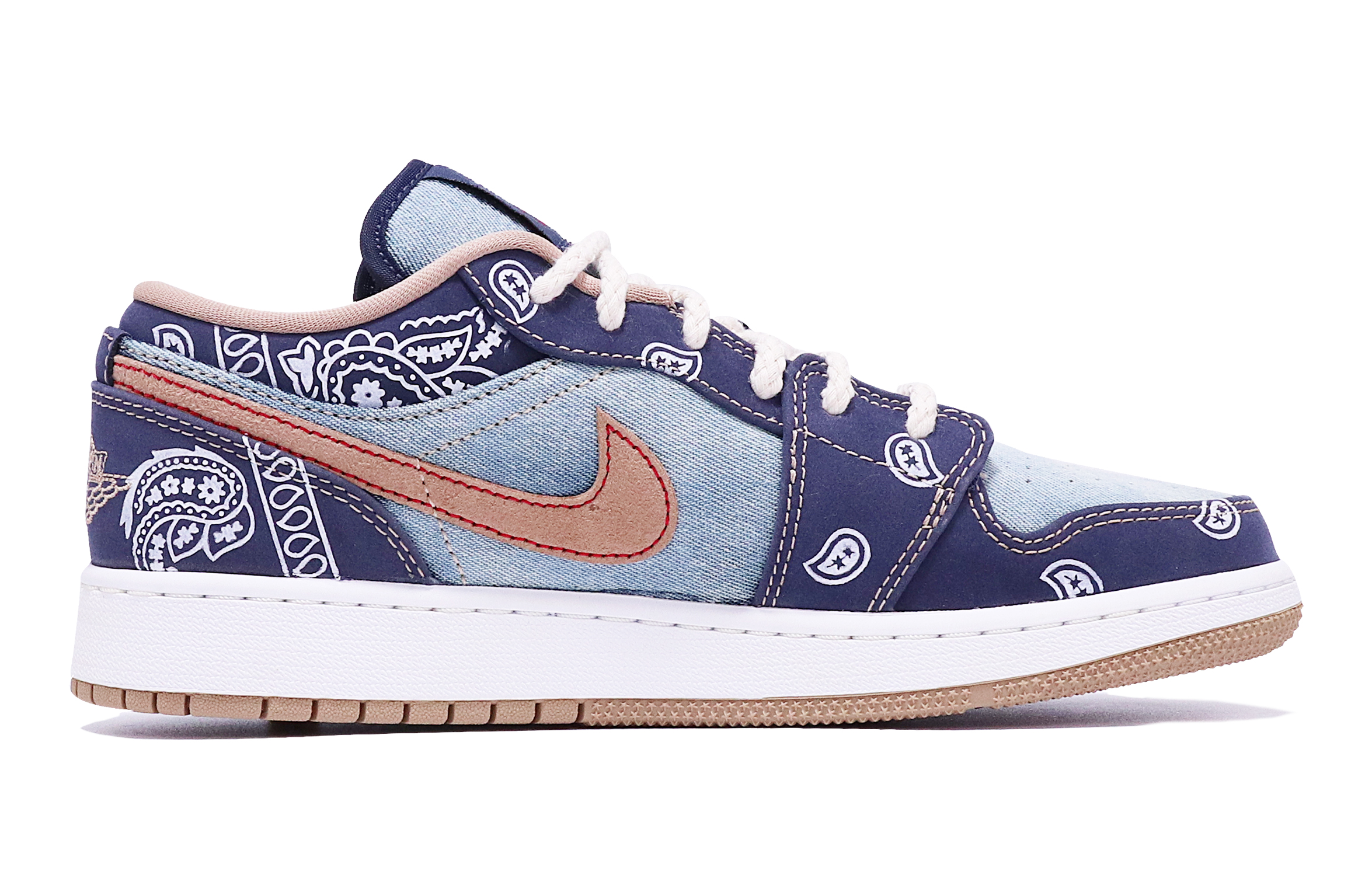 Order カスタムシューズ] エアジョーダン1 ロー 'デニムウォッシュドフェイド' DM4692-400(TeamTen-女款牛仔腰果花)