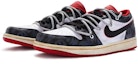 Lookbook 커스텀 에어 조던 1 로우 '절망' (검/흰/빨) 553558-163(Teamr-男款绝望情绪黑白红)
