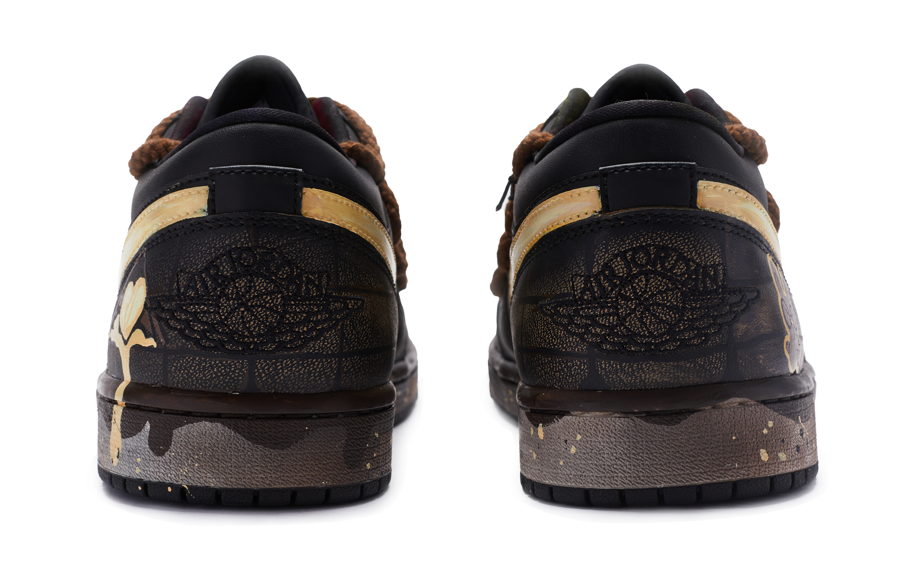 Purchase [Zapatillas Personalizadas] Air Jordan 1 Low 'Dirty Bread' DQ8422-001(TeamR-男款脏脏包黑黄S-BOX)