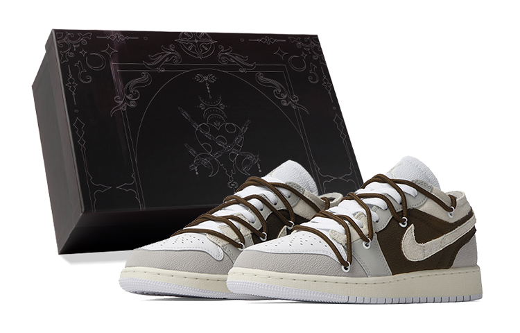 Buy Zapatillas personalizadas Air Jordan 1 Low 'Hormigón Desgastado Latte' FB9139-002(Team拾柒-女款水泥拿铁球鞋低帮)