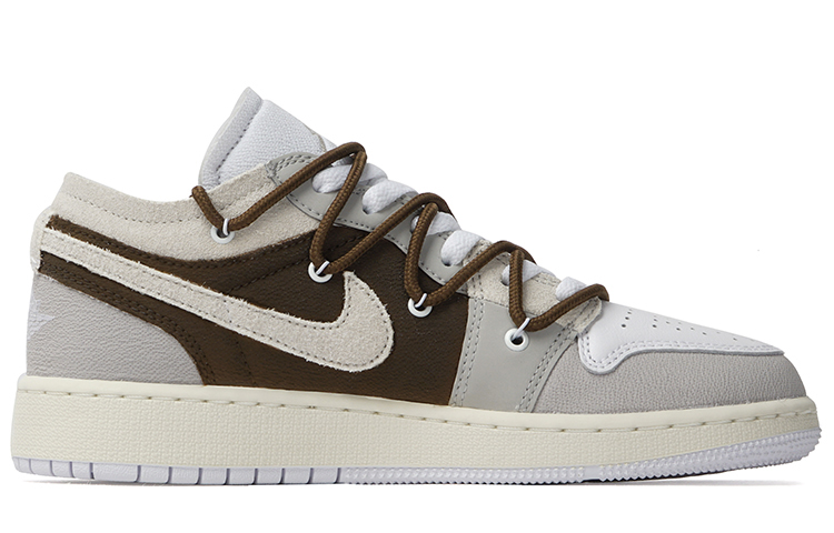 Lookbook Zapatillas personalizadas Air Jordan 1 Low 'Hormigón Desgastado Latte' FB9139-002(Team拾柒-女款水泥拿铁球鞋低帮)