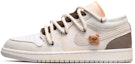 Buy 【訂製球鞋】Jordan Air Jordan 1 Low 做舊 立體小熊 低幫 復古籃球鞋 男款 白棕黃