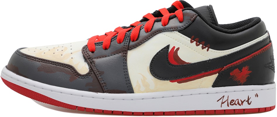 Jordan 1 Low Personalizadas, Llamas y Corazones 553558-066(Team拾玖-黑红烈焰S-BOX) Order Jordan 1 Low Personalizadas, Llamas y Corazones 553558-066(Team拾玖-黑红烈焰S-BOX)