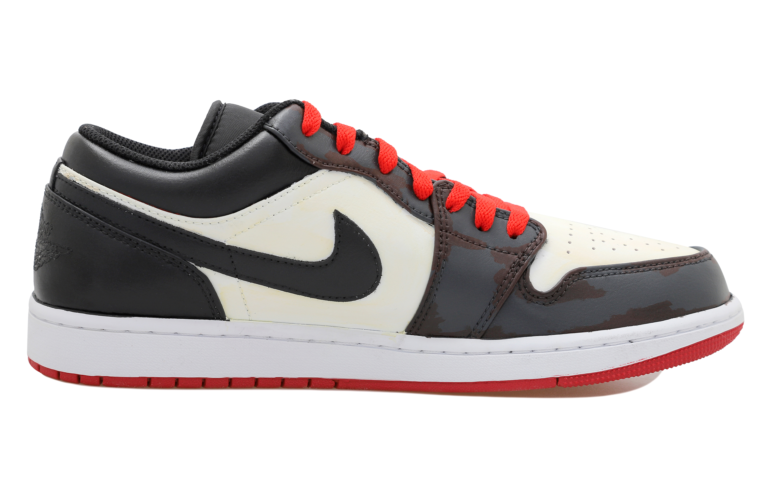 Lookbook Jordan 1 Low Personalizadas, Llamas y Corazones 553558-066(Team拾玖-黑红烈焰S-BOX)