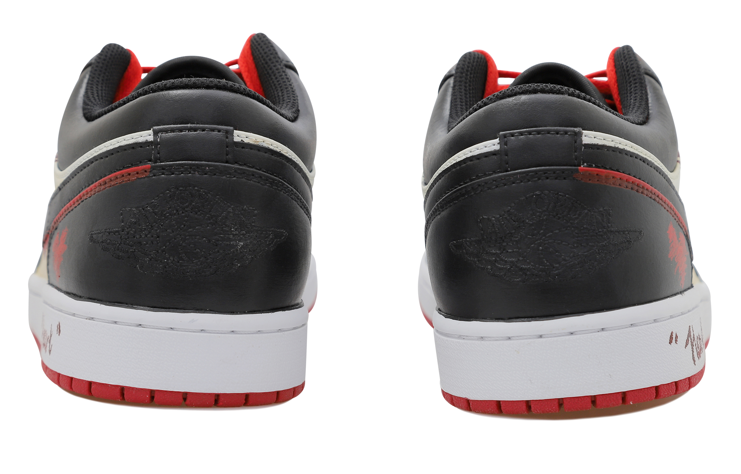 Purchase Jordan 1 Low Personalizadas, Llamas y Corazones 553558-066(Team拾玖-黑红烈焰S-BOX)