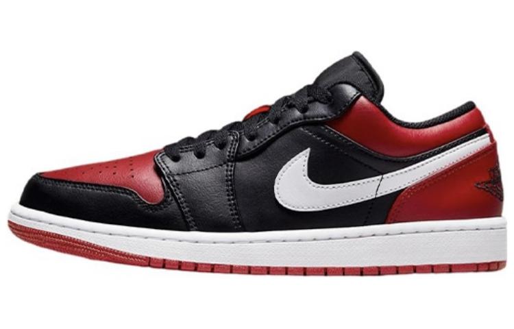 Cheap Jordan 1 Low Personalizadas, Llamas y Corazones 553558-066(Team拾玖-黑红烈焰S-BOX)