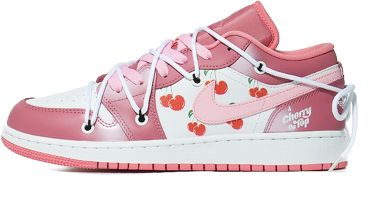 custom-shoes-air-jordan-1-low-dopamine-cherry-pink-white