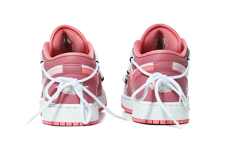 Purchase [Kasut Tersuai] Air Jordan 1 Low 'Dopamine Ceri Merah Jambu-Putih' 553560-616(Team10-樱桃少女)