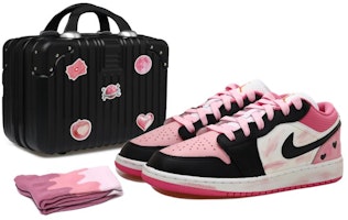 カスタムシューズ:「エアジョーダン1 ロー ドーパミンフローラルハート黒白」 DR9498-168(Team拾玖-黑粉花朵S-BOX) Buy カスタムシューズ:「エアジョーダン1 ロー ドーパミンフローラルハート黒白」 DR9498-168(Team拾玖-黑粉花朵S-BOX)