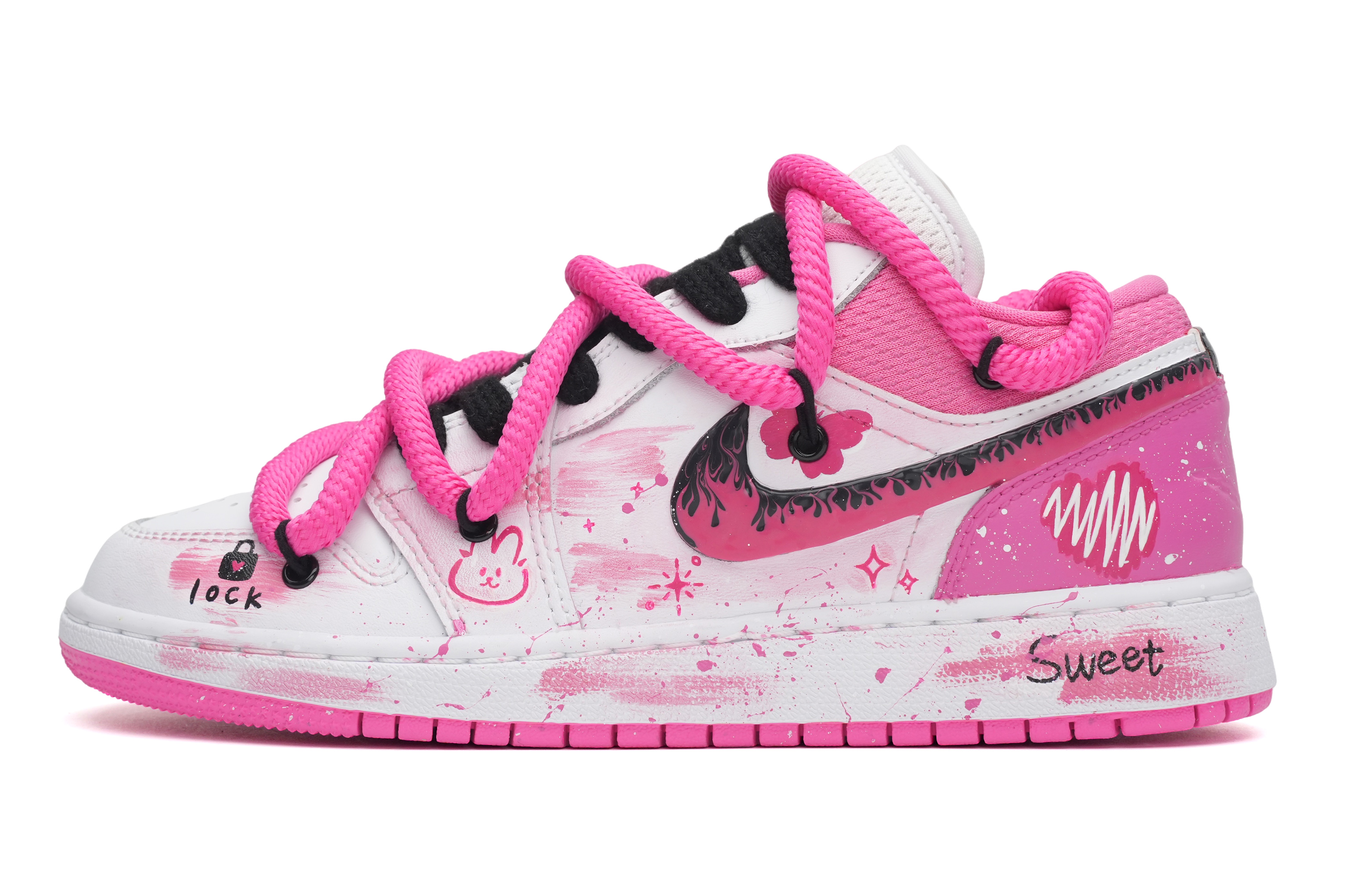 Buy [Sepatu Kustom] Air Jordan 1 Low 'Dopamine Graffiti Splash Deconstructed' DR9498-168(Team35-夏日辣妹）