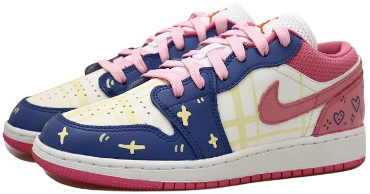커스텀 에어조던1 로우 "도파민 하트 플래드" (핑크/블루/옐로우) DR9498-168(Team拾玖-粉蓝爱心S-BOX) Shop 커스텀 에어조던1 로우 "도파민 하트 플래드" (핑크/블루/옐로우) DR9498-168(Team拾玖-粉蓝爱心S-BOX)
