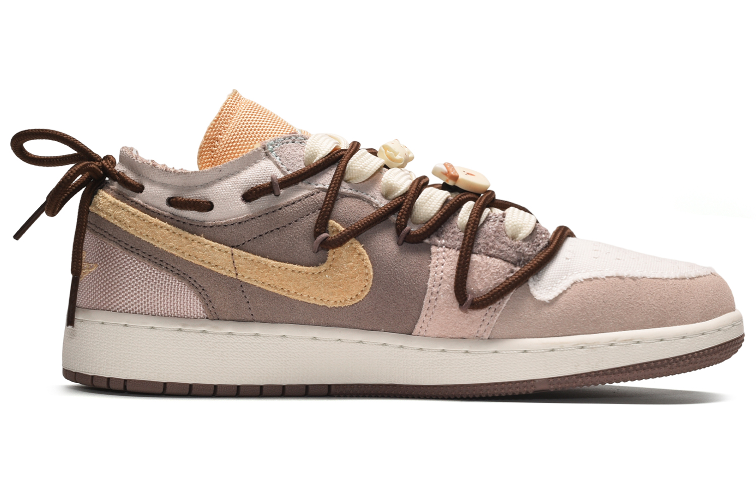 Lookbook [カスタムシューズ] エアジョーダン1ロウ『ドーパミン ミルクコーヒー パープル ホワイト ブラウン』 DN1635-200(TeamE-男款复古奶咖紫白棕BOX)