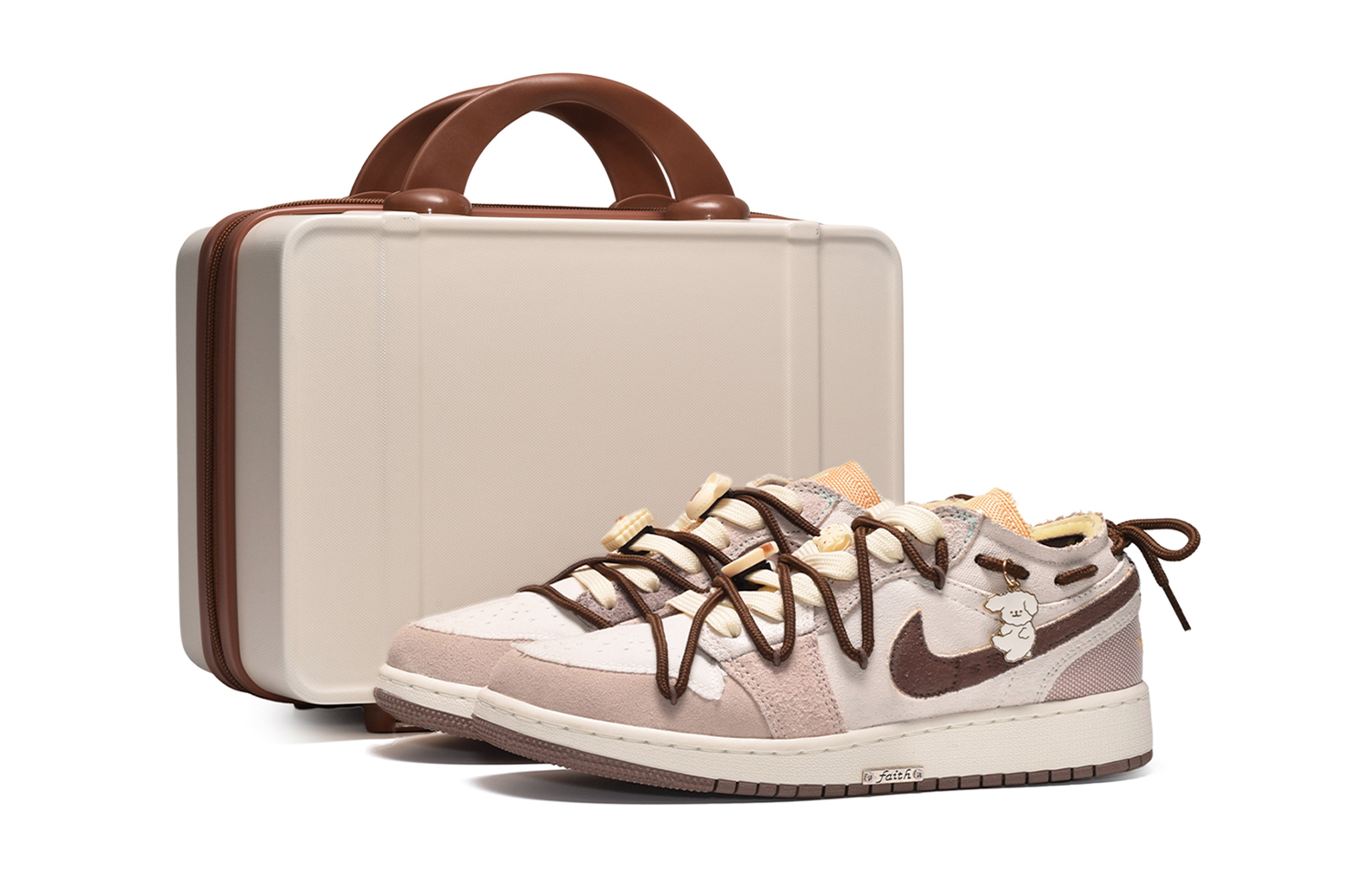 Buy [Kasut Tersuai] Air Jordan 1 Low 'Dopamine Retro Susu Kopi' DZ4465-200(TeamE-女款复古奶咖紫白棕BOX)