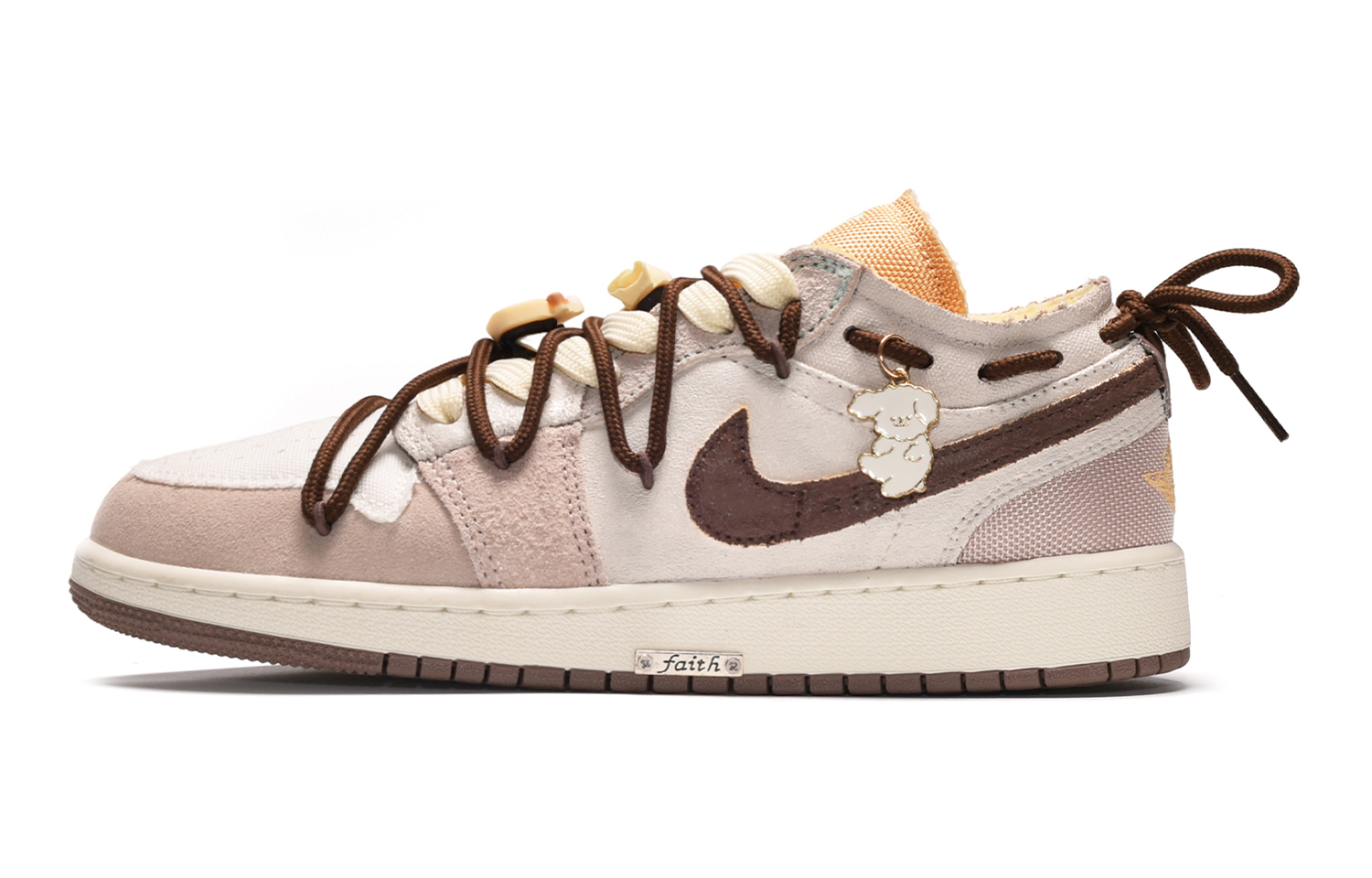 Order [Kasut Tersuai] Air Jordan 1 Low 'Dopamine Retro Susu Kopi' DZ4465-200(TeamE-女款复古奶咖紫白棕BOX)