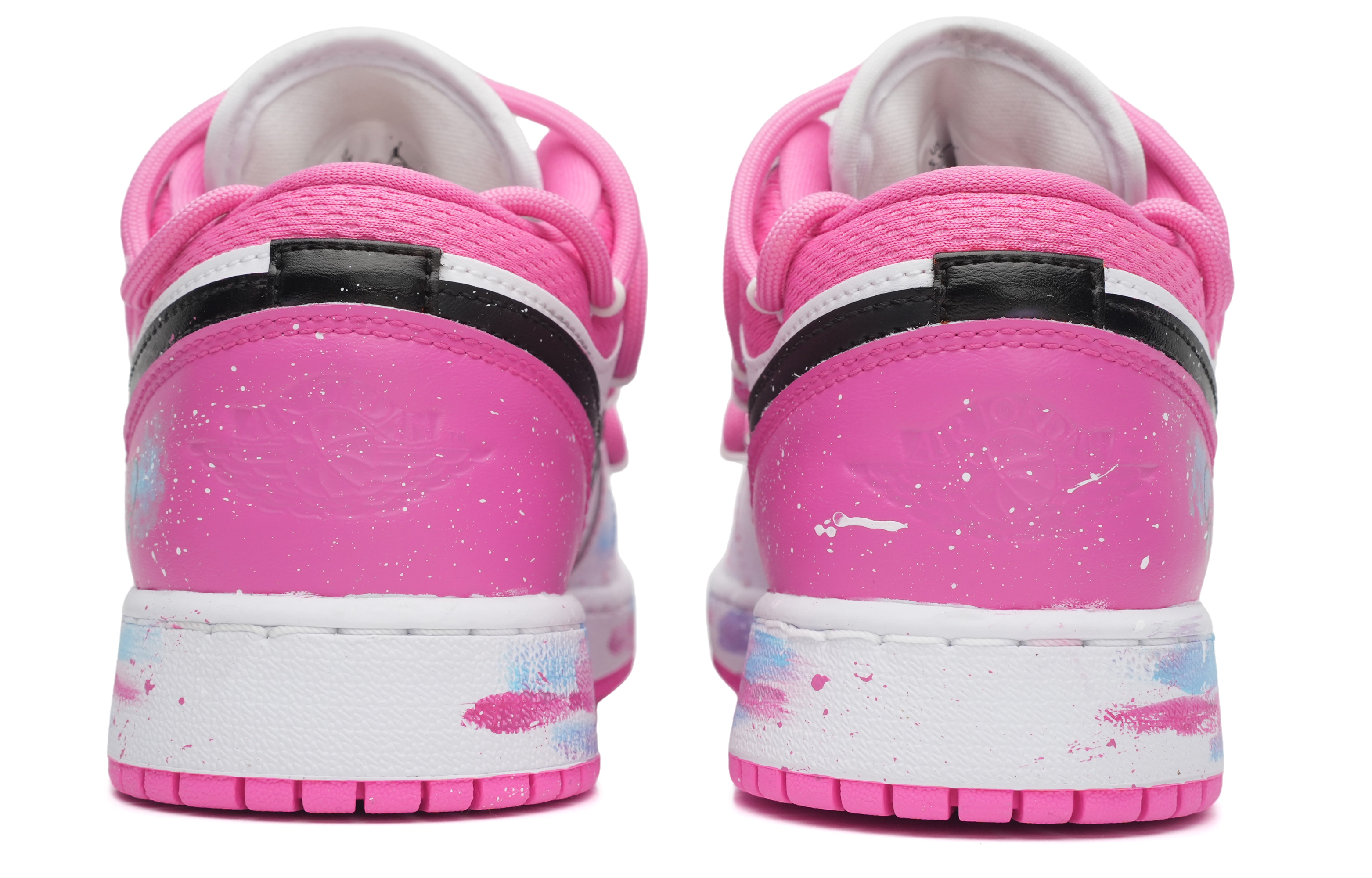 Shop [Sepatu Custom] Air Jordan 1 Low 'Dopamine Splatter Merah Muda Putih' DR9498-168(Team35--蓝粉少女)