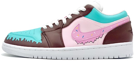 オーダーメイドシューズ】エアジョーダン1 ロウ「ドーナツグリーンピンクブラウン」 553560-130(TeamD-美食主题女款甜甜圈绿粉棕) Buy オーダーメイドシューズ】エアジョーダン1 ロウ「ドーナツグリーンピンクブラウン」 553560-130(TeamD-美食主题女款甜甜圈绿粉棕)