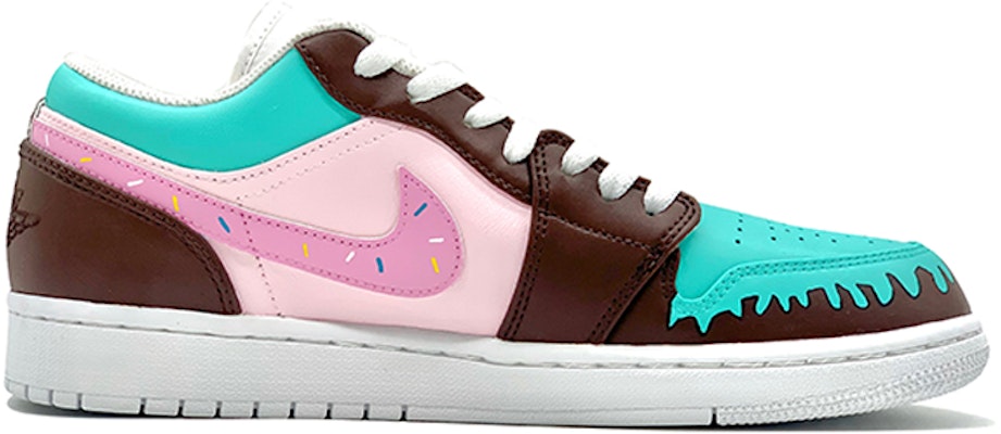 커스텀 에어 조던 1 로우 '도넛' (초록/핑크/브라운) 553560-130(TeamD-美食主题女款甜甜圈绿粉棕) Order 커스텀 에어 조던 1 로우 '도넛' (초록/핑크/브라운) 553560-130(TeamD-美食主题女款甜甜圈绿粉棕)