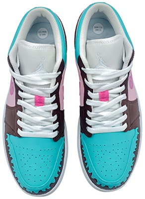 커스텀 에어 조던 1 로우 '도넛' (초록/핑크/브라운) 553560-130(TeamD-美食主题女款甜甜圈绿粉棕) Purchase 커스텀 에어 조던 1 로우 '도넛' (초록/핑크/브라운) 553560-130(TeamD-美食主题女款甜甜圈绿粉棕)