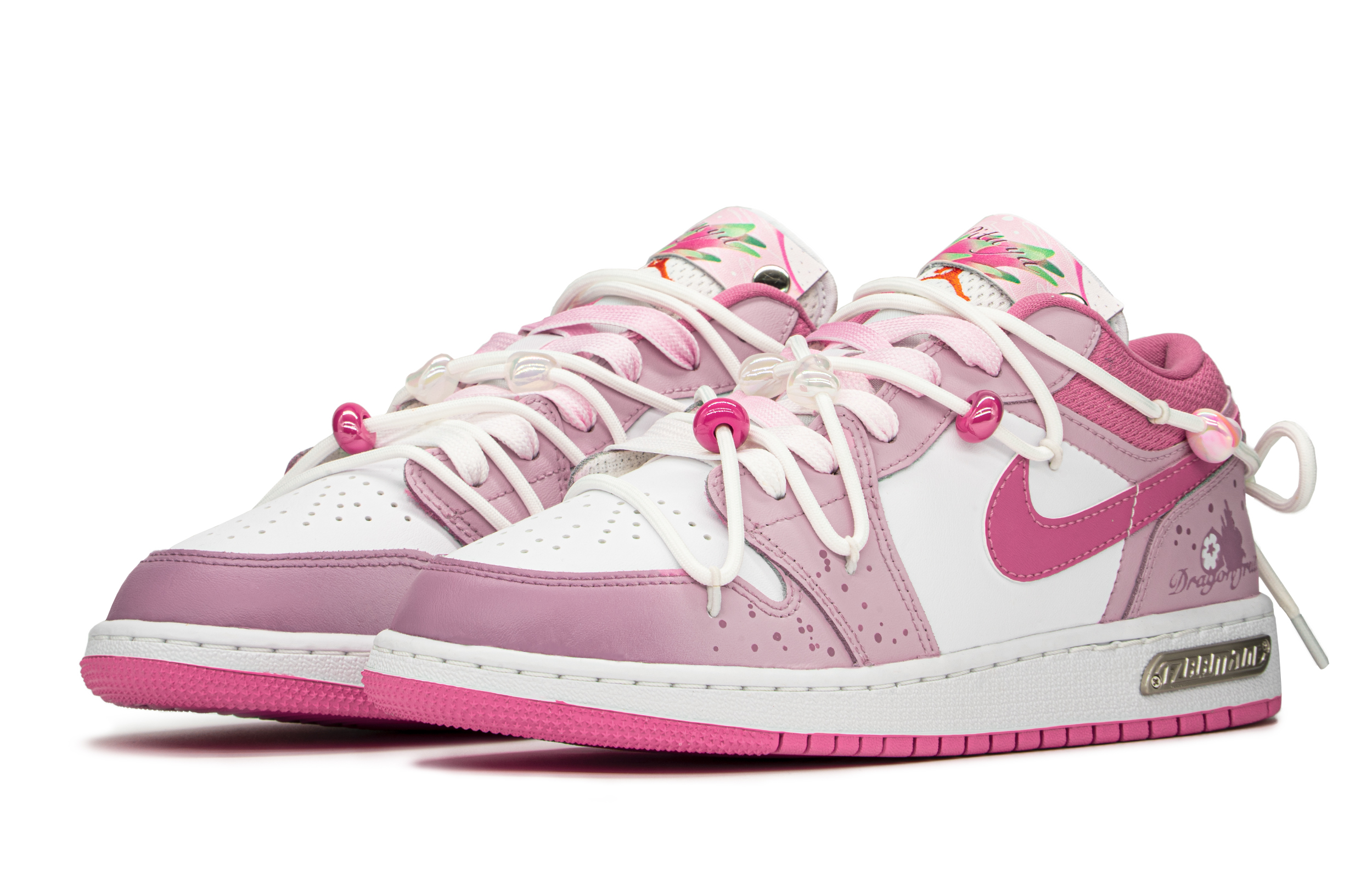 Lookbook [Sepatu Custom] Air Jordan 1 Low 'Dragon Fruit' DR9498-168(TeamA-热情火龙果S-BOX)