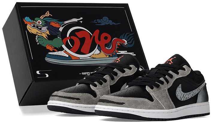 custom-shoes-air-jordan-1-low-dragon-new-year-ink-gradient-grey-black