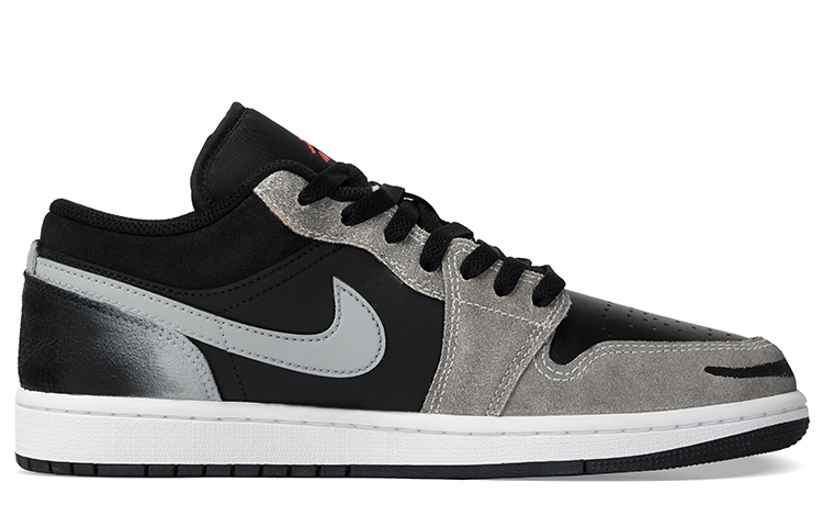 Lookbook [Kasut Custom] Air Jordan 1 Low 'Tahun Baru Naga - Gradient Tinta Abu Hitam' DX4334-008(Team拾柒-男款低帮括号球鞋灰黑)