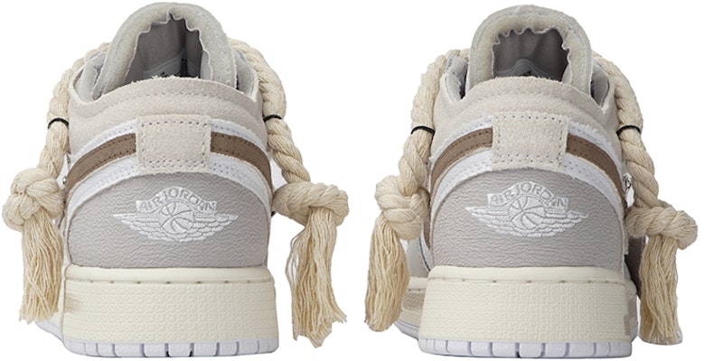 【定制球鞋】喬丹 Air Jordan 1 低幫 牛皮 淨土 大地色系 廢墟風 做舊 解構 百搭 復古籃球鞋 GS 白灰棕 Purchase 【定制球鞋】喬丹 Air Jordan 1 低幫 牛皮 淨土 大地色系 廢墟風 做舊 解構 百搭 復古籃球鞋 GS 白灰棕