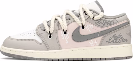 에어 조던 1 로우 '포그 그레이 스모크 핑크' (커스텀) 553560-053(TeamA-AJ女爱情沙滩S-BOX) Buy 에어 조던 1 로우 '포그 그레이 스모크 핑크' (커스텀) 553560-053(TeamA-AJ女爱情沙滩S-BOX)