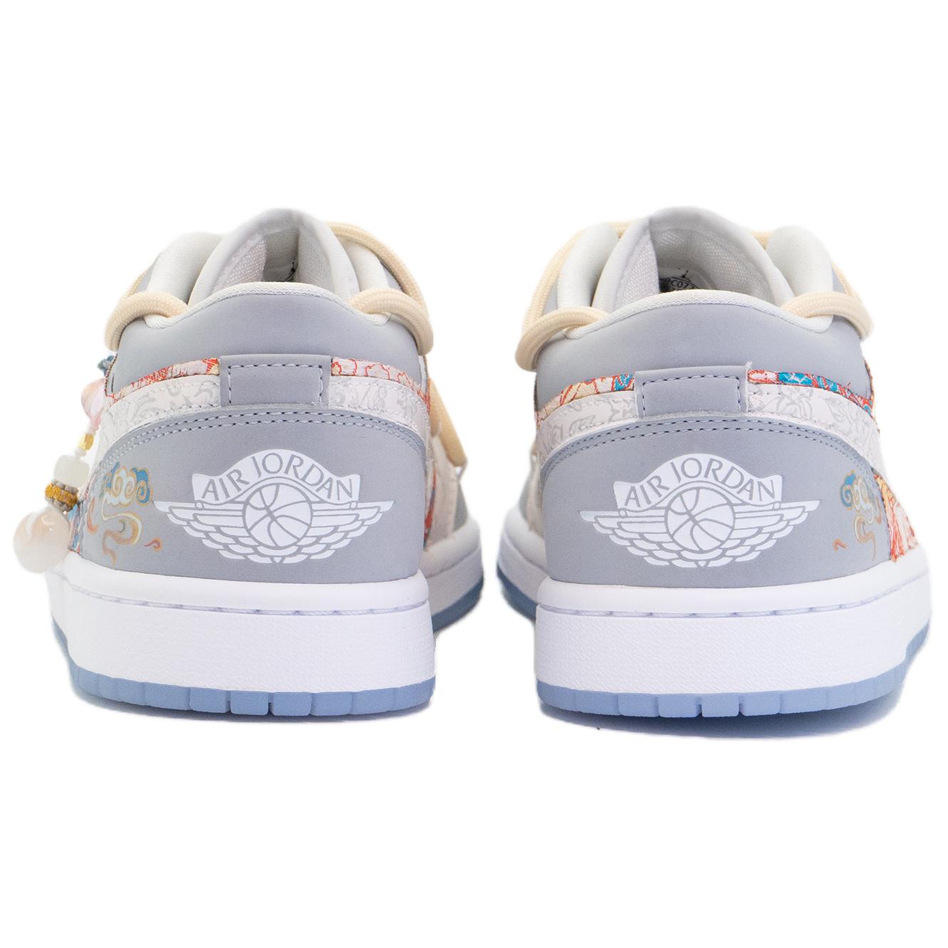 Purchase [Kasut Kustom] Air Jordan 1 Low 'Fortune Grey' DC0774-105（Team197-）