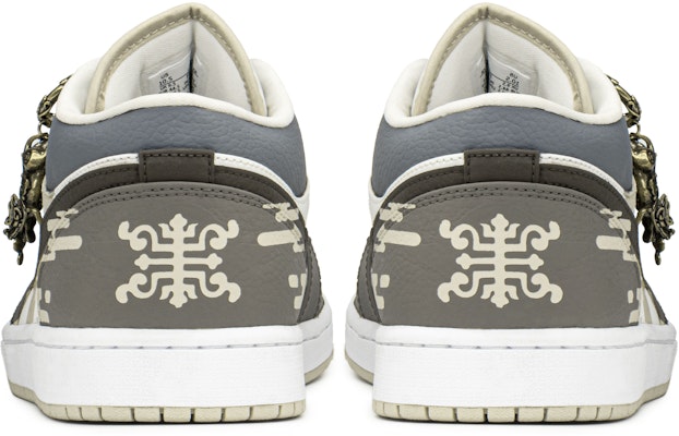 커스텀 에어 조던 1 로우 '행운의 별 카키 브라운' FB7168-121(TeamA-AJ男福星高照S-BOX) Details for 커스텀 에어 조던 1 로우 '행운의 별 카키 브라운' FB7168-121(TeamA-AJ男福星高照S-BOX)