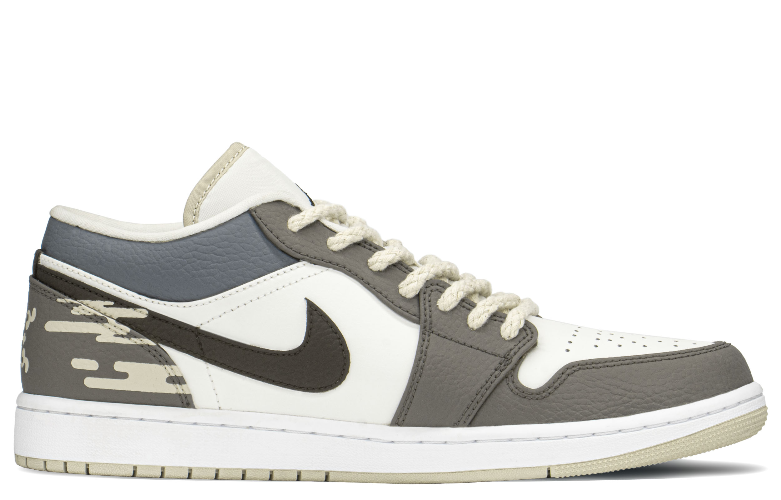 Order 【訂製球鞋】 Jordan Air Jordan 1 Low 國風 福星高照 低幫 復古籃球鞋 男款 卡其灰