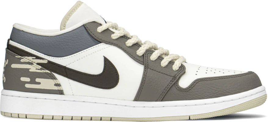 【訂製球鞋】 Jordan Air Jordan 1 Low 國風 福星高照 低幫 復古籃球鞋 男款 卡其灰 Order 【訂製球鞋】 Jordan Air Jordan 1 Low 國風 福星高照 低幫 復古籃球鞋 男款 卡其灰