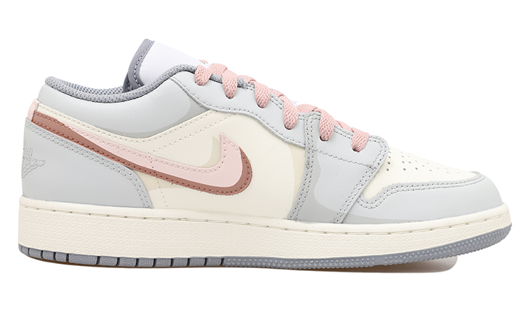 Order [Kasut Custom] Air Jordan 1 Low 'Fossil Rose' 553560-053(Team拾玖-化石玫瑰女S-BOX）