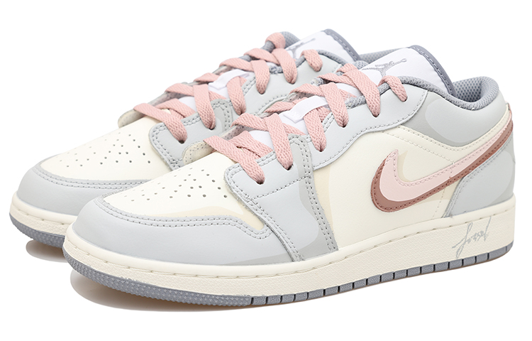 Lookbook [Kasut Custom] Air Jordan 1 Low 'Fossil Rose' 553560-053(Team拾玖-化石玫瑰女S-BOX）