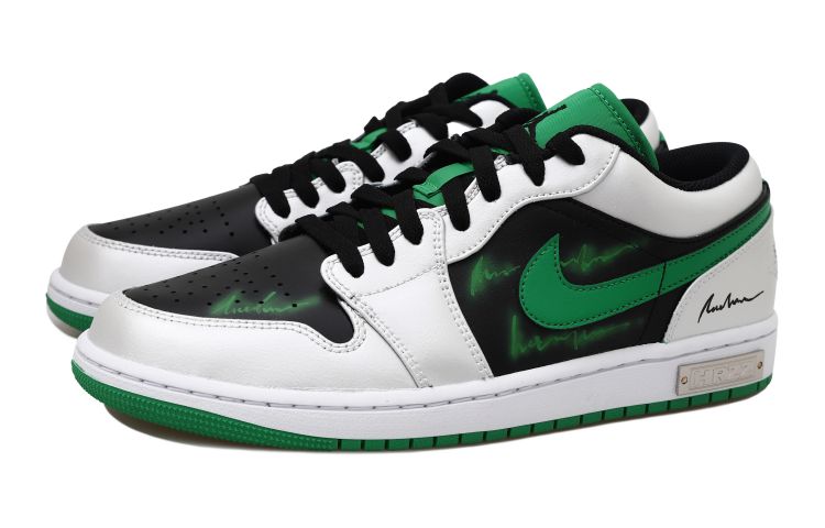 Lookbook カスタムAJ1ロー "フューチャーシルバーグラフィティ" 553558-065(Team拾玖-未来银S-BOX)