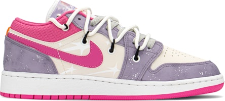 【定制球鞋】Jordan Air Jordan 1 Low FZBB 解構 星空愛情 低幫 復古籃球鞋 GS 粉紫 Order 【定制球鞋】Jordan Air Jordan 1 Low FZBB 解構 星空愛情 低幫 復古籃球鞋 GS 粉紫