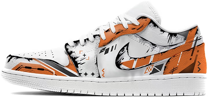 custom-shoes-air-jordan-1-low-game-theme-white-orange-black