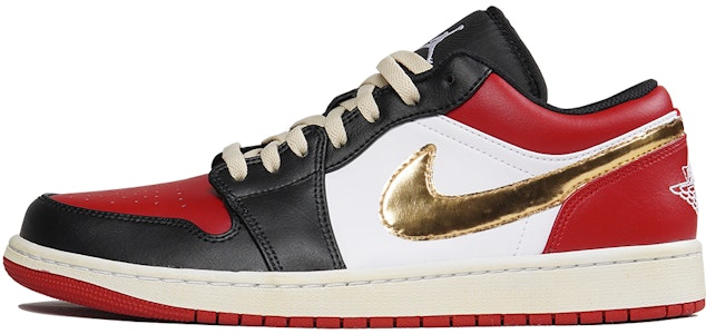 エアジョーダン1 Low 金運スウッシュ (カスタム) 553558-612(TeamP-低帮红金勾) Buy エアジョーダン1 Low 金運スウッシュ (カスタム) 553558-612(TeamP-低帮红金勾)