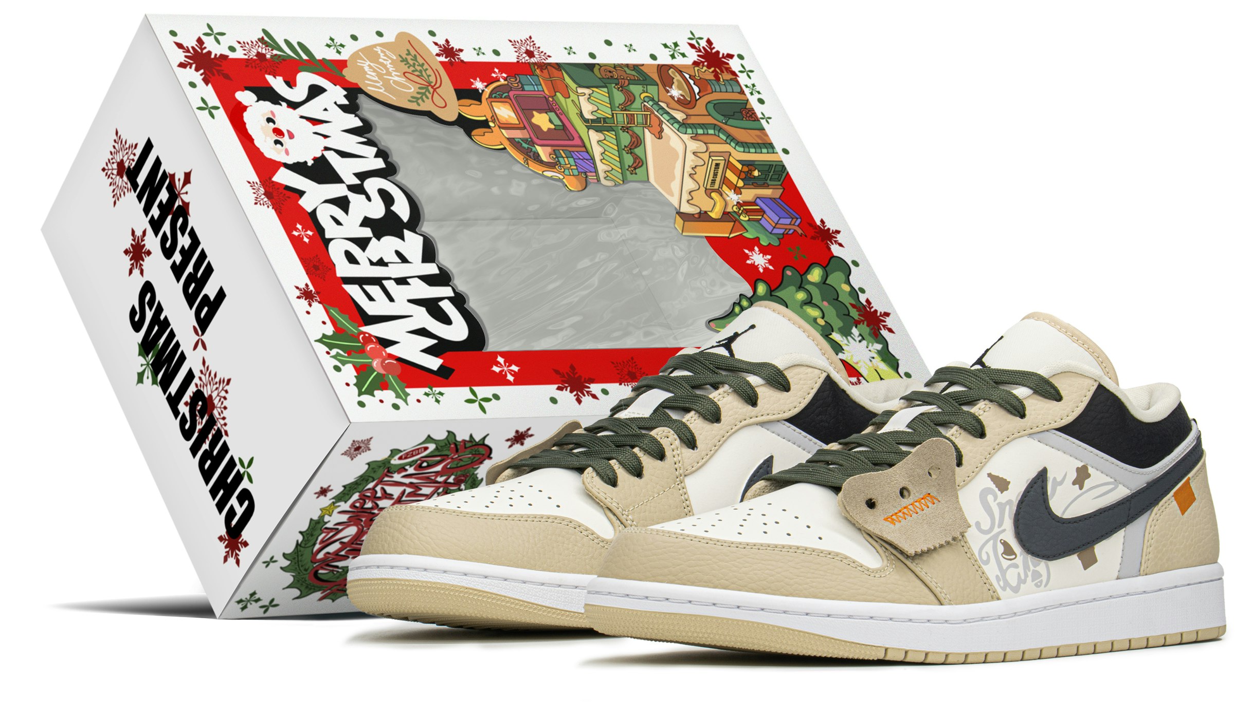 custom-shoes-air-jordan-1-low-graffiti-deconstruction-white-khaki