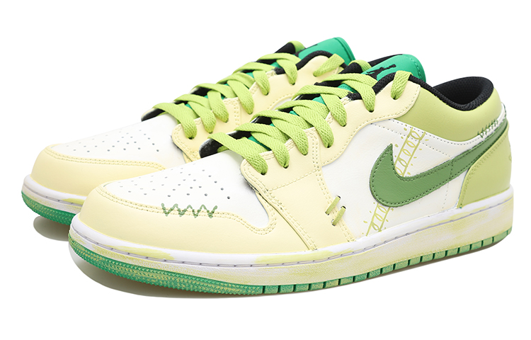 Shop [Personalizadas] Air Jordan 1 Low 'Graffiti Pistacho Aguacate' 553560-065(Team拾玖-芝士开心果S-BOX）