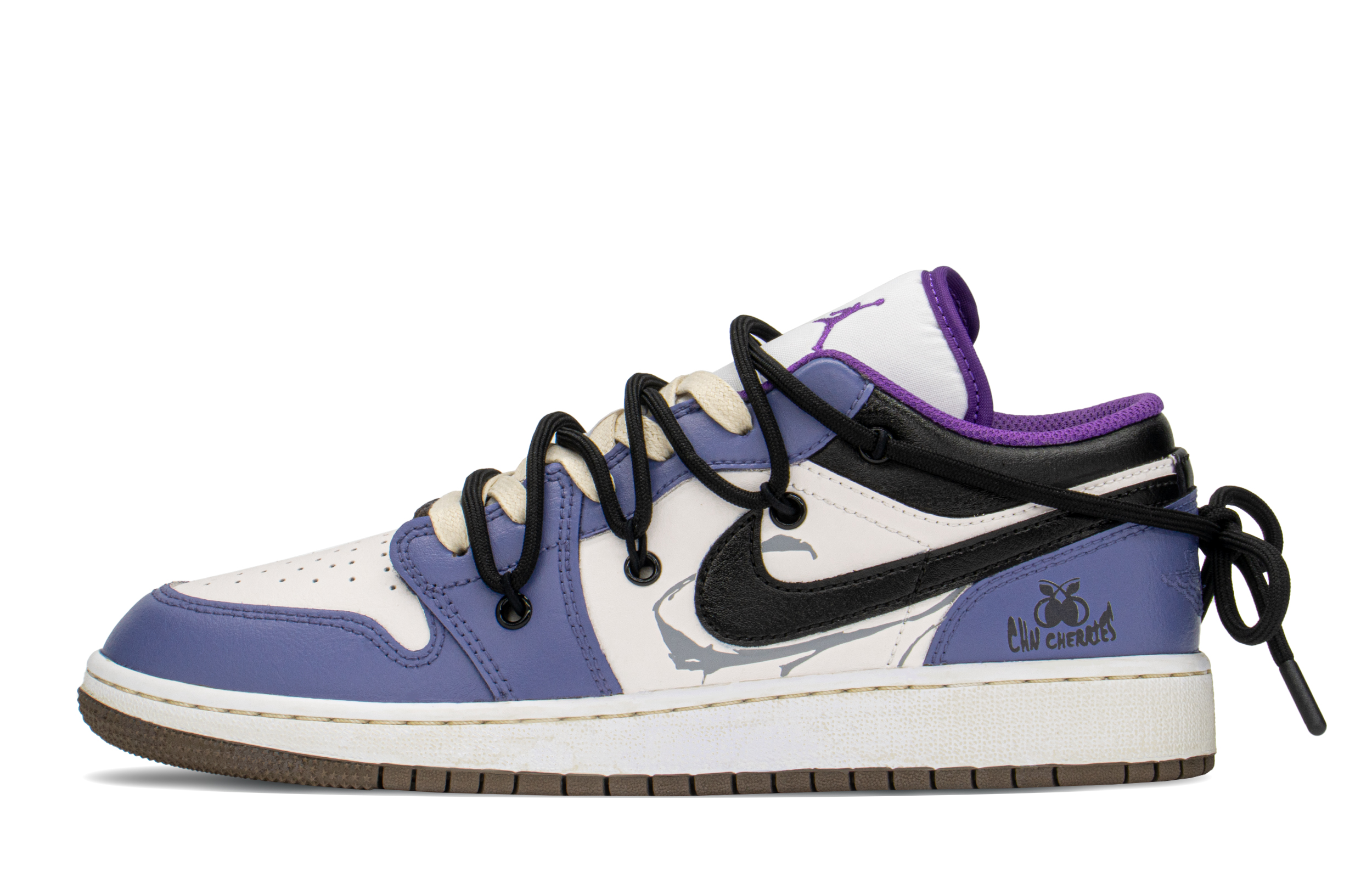 Order 커스텀 에어 조던 1 로우 '포도사탕' (Custom Air Jordan 1 Low 'Grape Candy') 553560-215(TeamA-AJ葡萄软糖S-BOX)