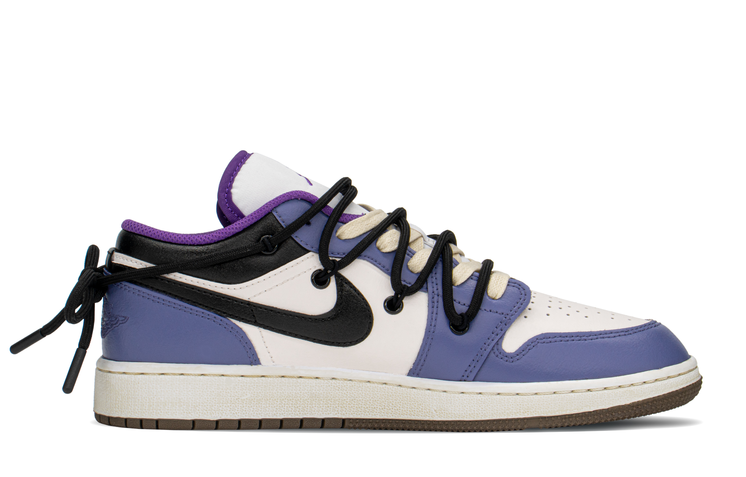 Lookbook 커스텀 에어 조던 1 로우 '포도사탕' (Custom Air Jordan 1 Low 'Grape Candy') 553560-215(TeamA-AJ葡萄软糖S-BOX)