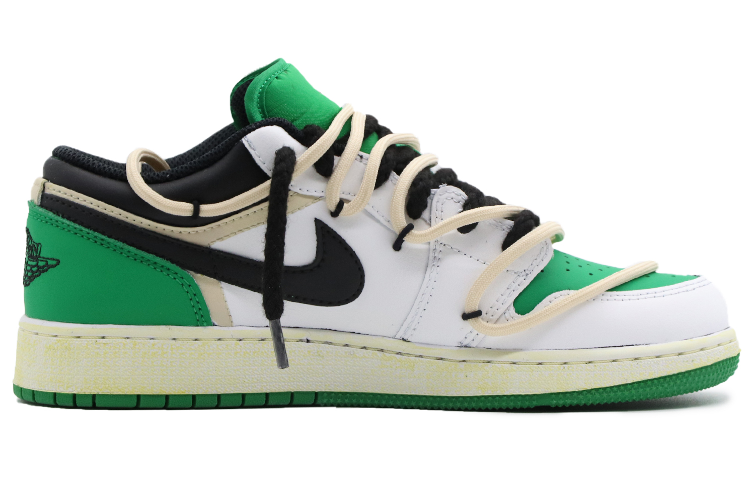 Order 에어 조던 1 로우 '그린 오아시스' (커스텀) 553558-065(Team57-男款绿洲)