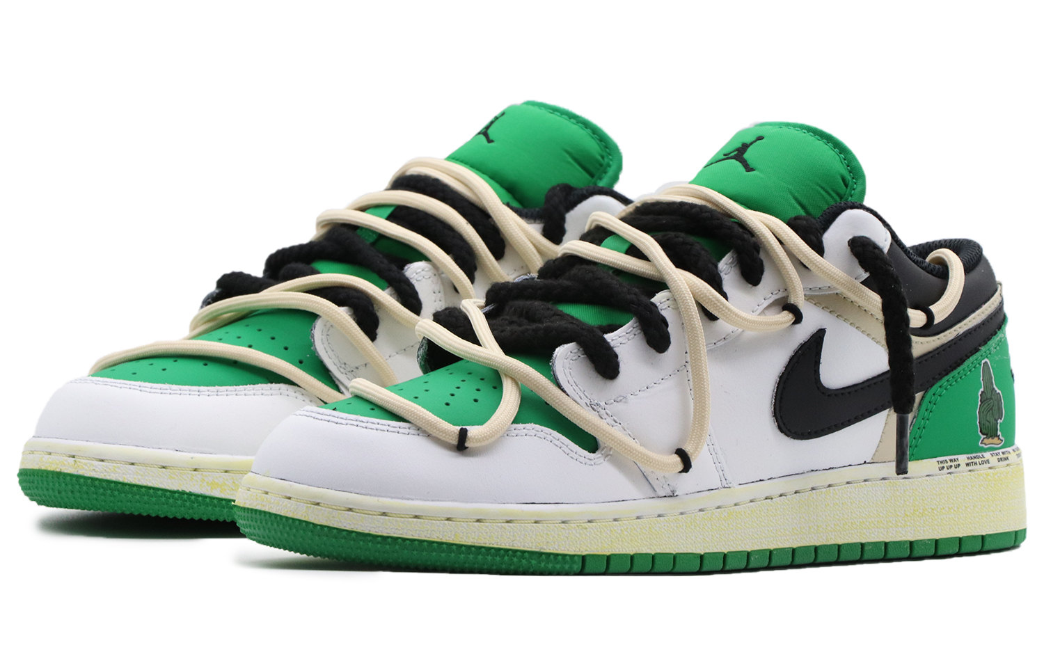 Lookbook 에어 조던 1 로우 '그린 오아시스' (커스텀) 553558-065(Team57-男款绿洲)
