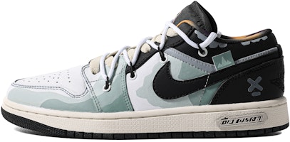 【訂製球鞋】 Jordan Air Jordan 1 山巒 做舊 海浪 綠波 解構 簡約特殊鞋盒 低筒 復古籃球鞋 GS 綠黑 Buy 【訂製球鞋】 Jordan Air Jordan 1 山巒 做舊 海浪 綠波 解構 簡約特殊鞋盒 低筒 復古籃球鞋 GS 綠黑