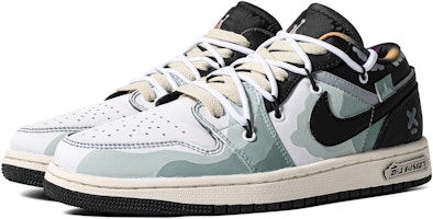 【訂製球鞋】 Jordan Air Jordan 1 山巒 做舊 海浪 綠波 解構 簡約特殊鞋盒 低筒 復古籃球鞋 GS 綠黑 Lookbook 【訂製球鞋】 Jordan Air Jordan 1 山巒 做舊 海浪 綠波 解構 簡約特殊鞋盒 低筒 復古籃球鞋 GS 綠黑