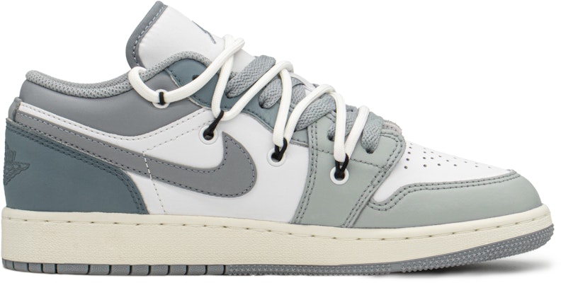 【定制球鞋】 Jordan Air Jordan 1 FZBB 作家 高街 低筒 復古籃球鞋 GS 灰藍 Lookbook 【定制球鞋】 Jordan Air Jordan 1 FZBB 作家 高街 低筒 復古籃球鞋 GS 灰藍