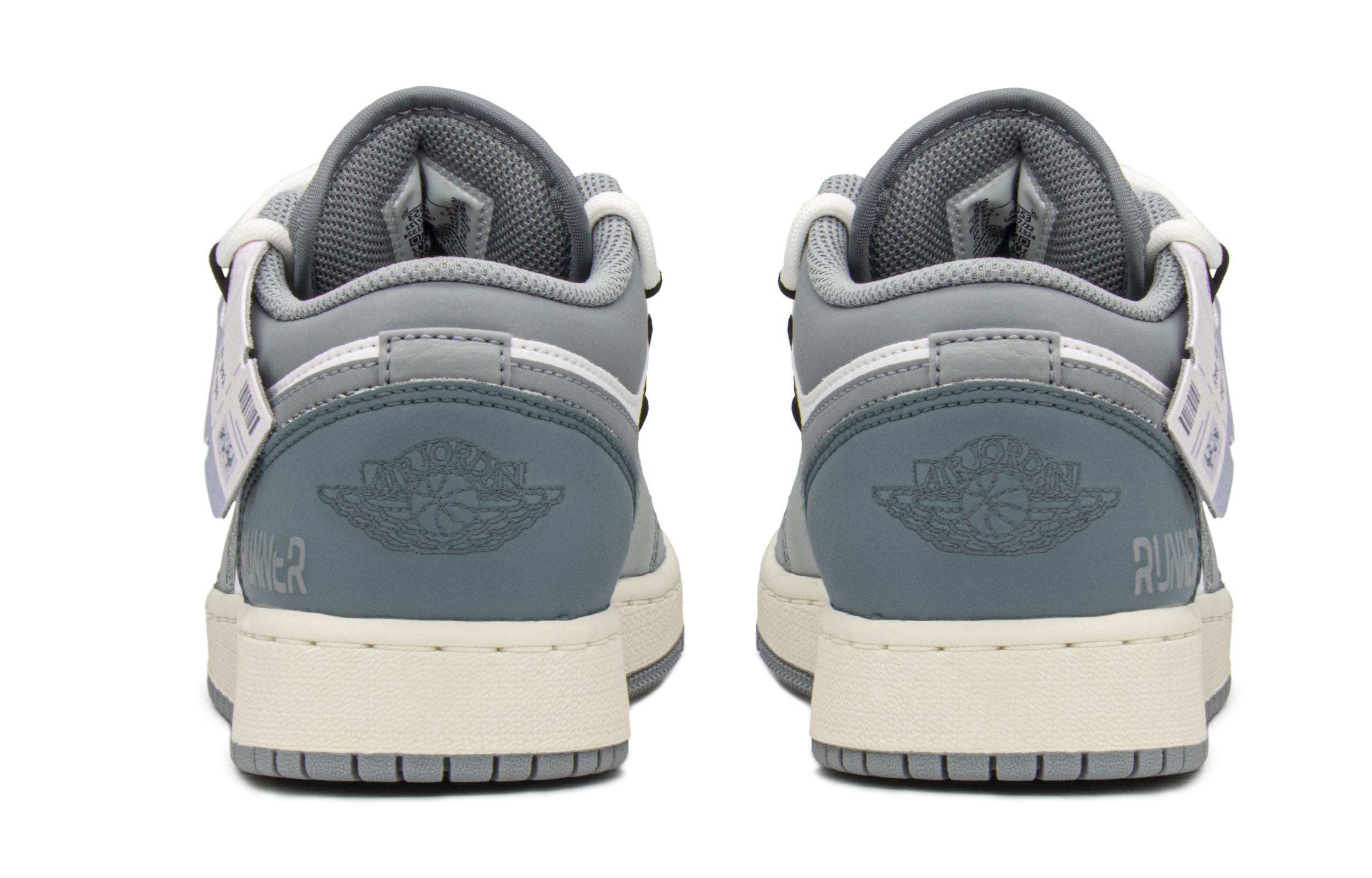 Shop [Zapatillas Personalizadas] Air Jordan 1 Low 'Gris Azul' 553560-053(TeamA-AJ作家)