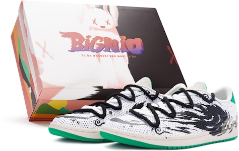 【定制球鞋】Jordan Air Jordan 1 Low 國風系列 黑浪 特殊鞋盒 解構風 手繪噴繪 低幫 復古籃球鞋 男女同款 白黑綠 Buy 【定制球鞋】Jordan Air Jordan 1 Low 國風系列 黑浪 特殊鞋盒 解構風 手繪噴繪 低幫 復古籃球鞋 男女同款 白黑綠