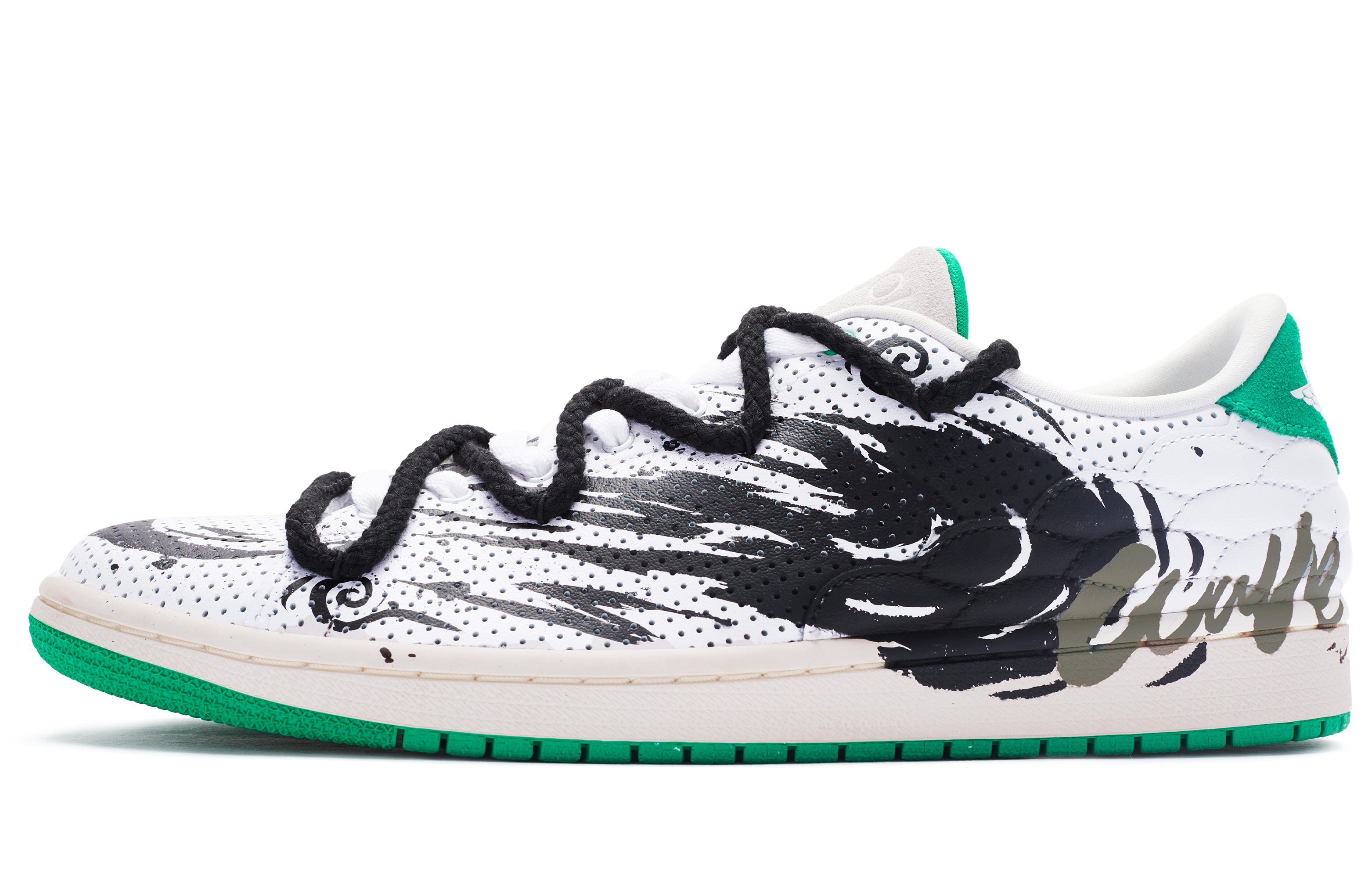 Order [Sepatu Kustom] Air Jordan 1 Low 'Guofeng Black Wave' DJ2756-113(TeamR-男女款黑浪S-BOX)