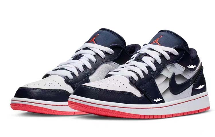 Lookbook [Kasut Custom] Air Jordan 1 Low 'Guohua' 553558-481(Team56-山河如画)